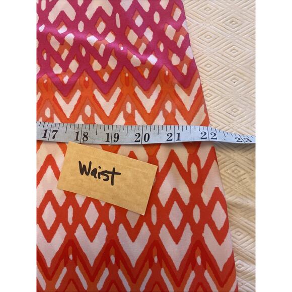 Jessica Howard XXL Hot Pink Orange Chevron Colored Summer Poly Spandex Dress EUC - Picture 9 of 12